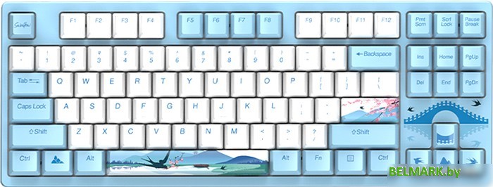 Клавиатура Dareu A87L (голубой) - фото