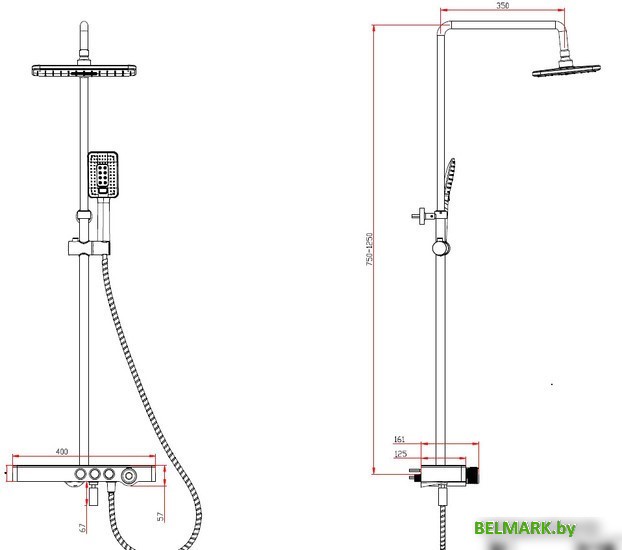 Душевая система Savol SK-H3345A - фото2
