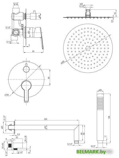 Душевая система Deante Arnika NAC 09QP - фото2