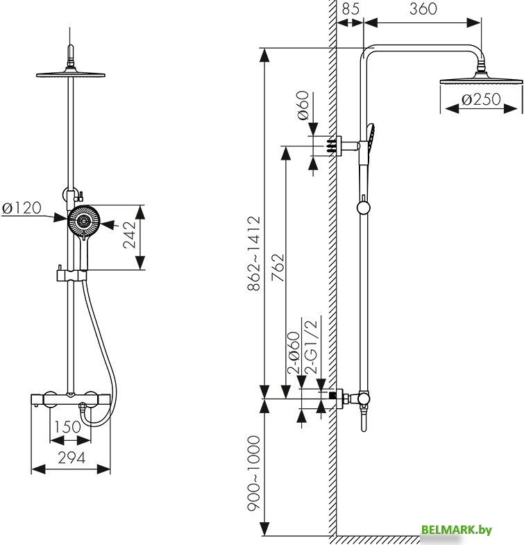 Душевая система Kaiser Serio 05577-3 - фото2
