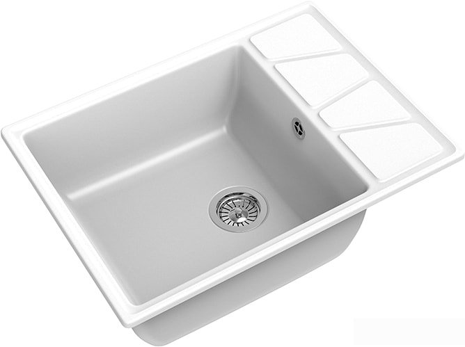 Кухонная мойка GranFest GF-V-680L (иней) - фото