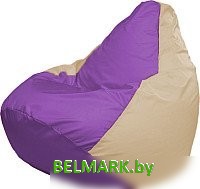 Кресло-мешок Flagman Груша Медиум XL Г1.1-107 (сиреневый/светло-бежевый) - фото