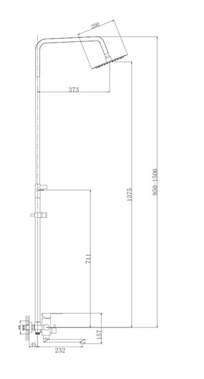 Душевая система Haiba HB24801 (нержавеющая сталь) - фото2