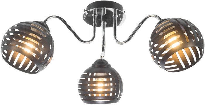 Люстра средней высоты Aitin Pro НПБ 02-3x60-102 70015/3 (черный/хром) - фото2