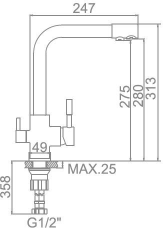 Смеситель Gerhans HU01K4055-3-20 (бежевый) - фото2