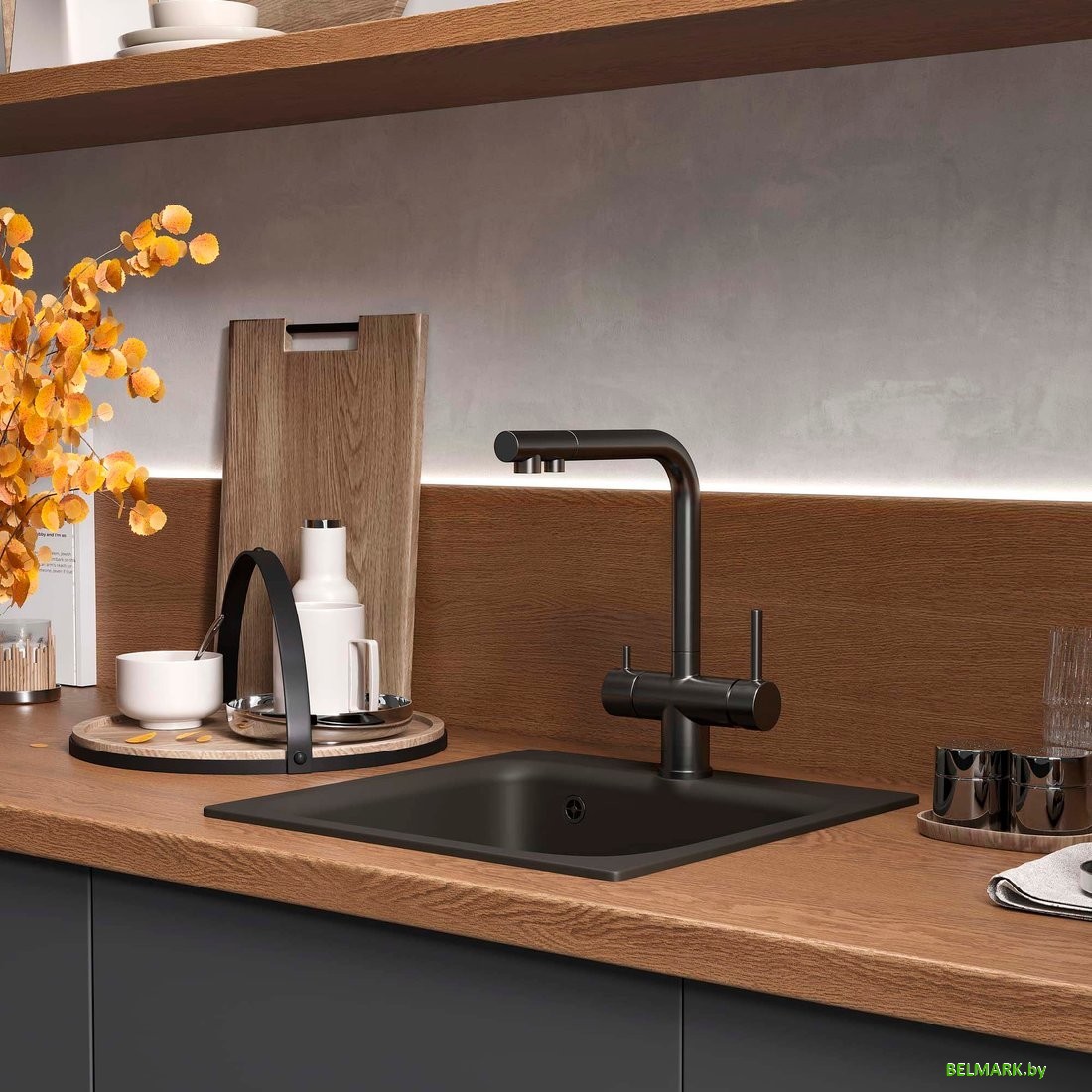 Кухонная мойка Reflexion Base RX0743BL - фото2