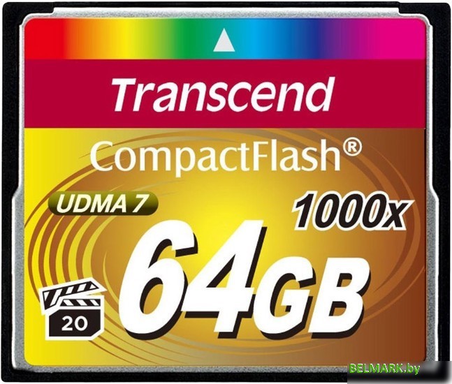 Карта памяти Transcend 1000x CompactFlash Ultimate 64GB (TS64GCF1000) - фото