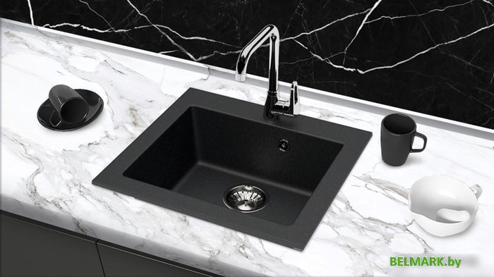 Кухонная мойка Berge BR-4803 (черный матовый) - фото2