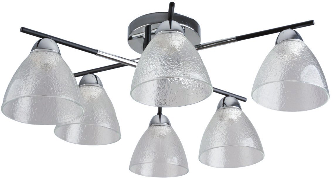 Люстра средней высоты Mirastyle BL-7766/6 CR+BK - фото