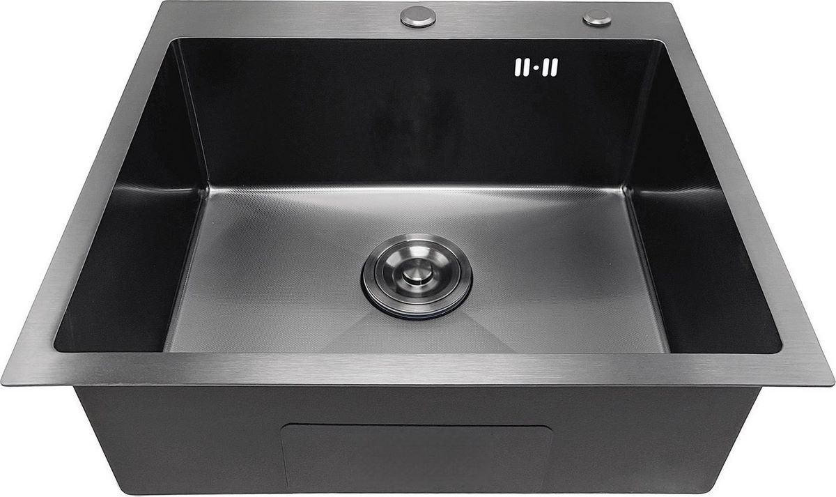 Кухонная мойка Asteria A5550NB-D1 (черный декор) - фото2