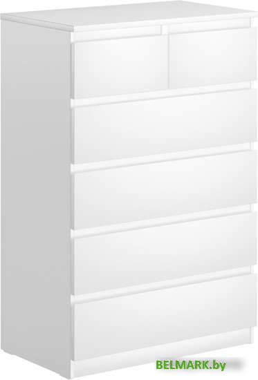 Комод Mio Tesoro Мальта 6 ящиков 80x121 2.05.02.100.1 (белый) - фото