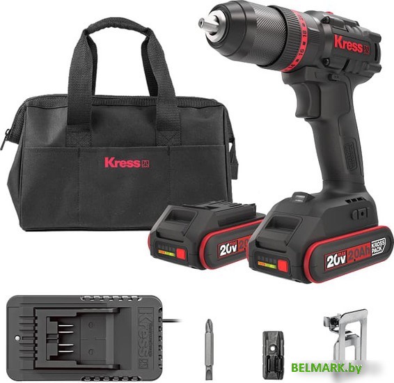 Ударная дрель-шуруповерт Kress KUC30.1 (с 2-мя АКБ, сумка) - фото