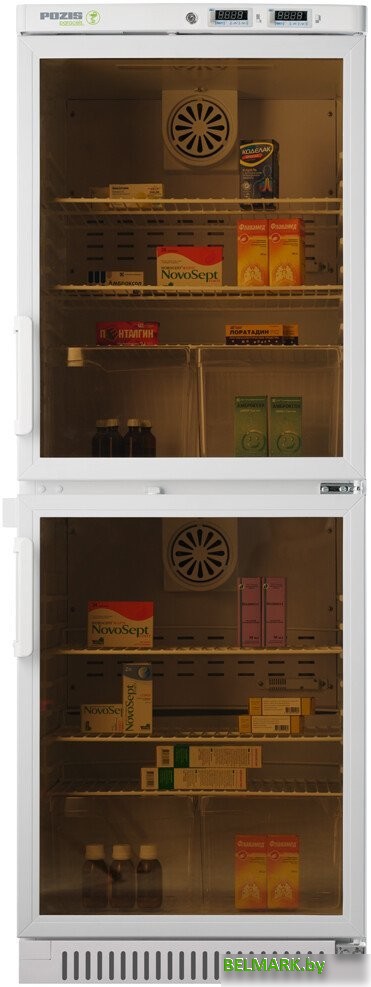 Медицинский холодильник POZIS ХФД-280-1 (со стеклянными дверцами) - фото