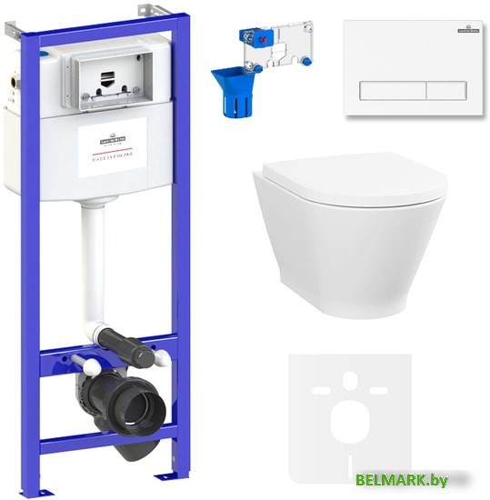 Унитаз Lavinia Boho Relfix Elegant Rimless 7 в 1 87561088 (белый пластик) - фото