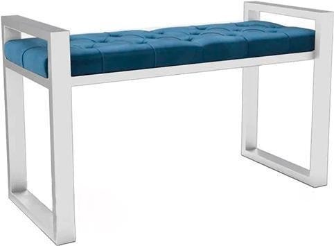 Банкетка Hype Mebel Бридж (белый/синий) - фото