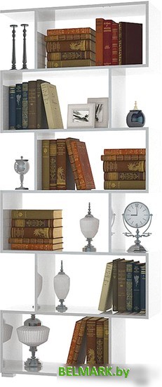 Стеллаж НК-Мебель Слим 75133803 (белый матовый) - фото