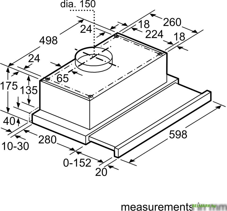 Кухонная вытяжка Bosch Serie 2 DFT63CA20Q - фото2
