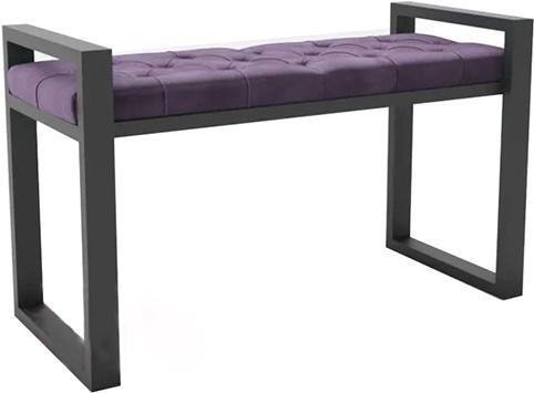 Банкетка Hype Mebel Бридж (черный/фиолетовый) - фото