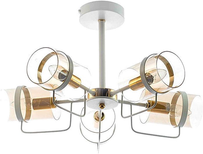 Люстра средней высоты Aitin Pro НПБ RH8080/5 (белый/золото) - фото