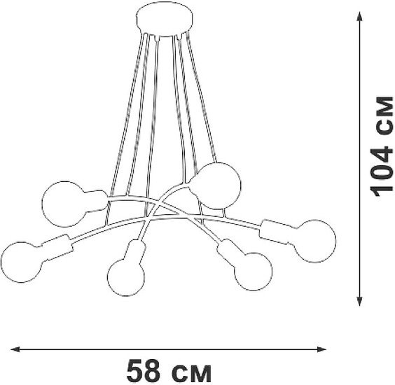 Подвесная люстра Vitaluce V4989-1/6S - фото2