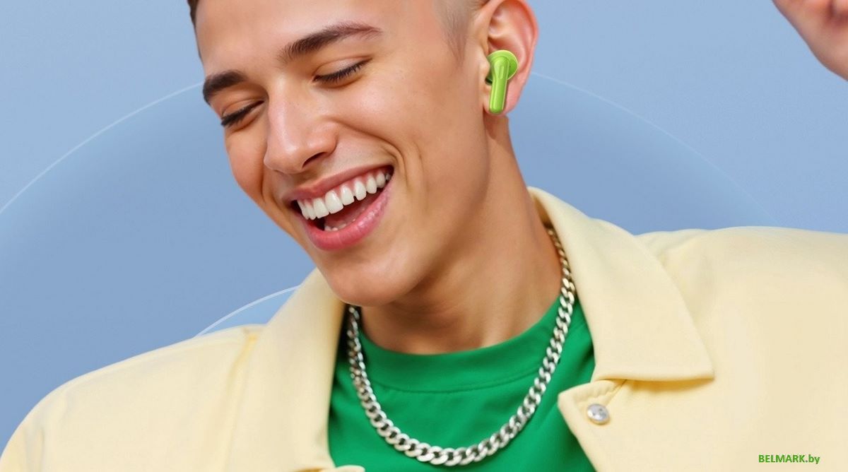 Наушники Realme Buds T200 (зеленый) - фото2