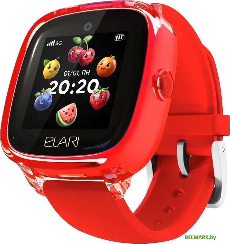 Детские умные часы Elari KidPhone Fresh 4G (красный) - фото