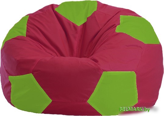Кресло-мешок Flagman Мяч Стандарт М1.1-305 (бордовый/салатовый) - фото