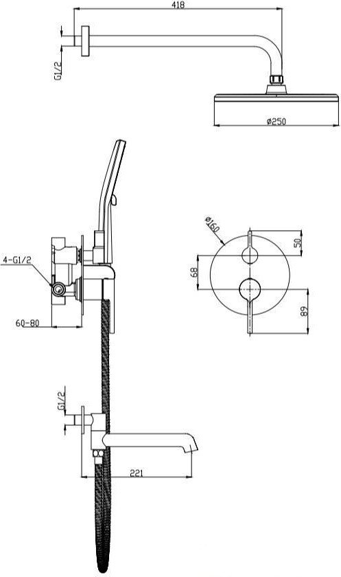 Душевая система Raglo R20.27 - фото2