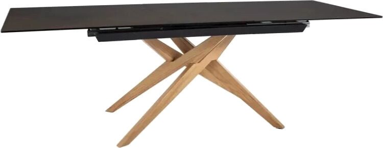 Кухонный стол Signal Loreto ceramic LORETOBROD180 (коричневый/дуб) - фото