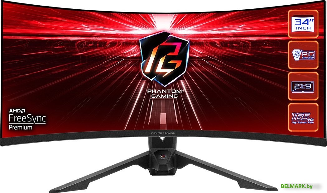 Игровой монитор ASRock Phantom Gaming PG34WQ15R3A - фото