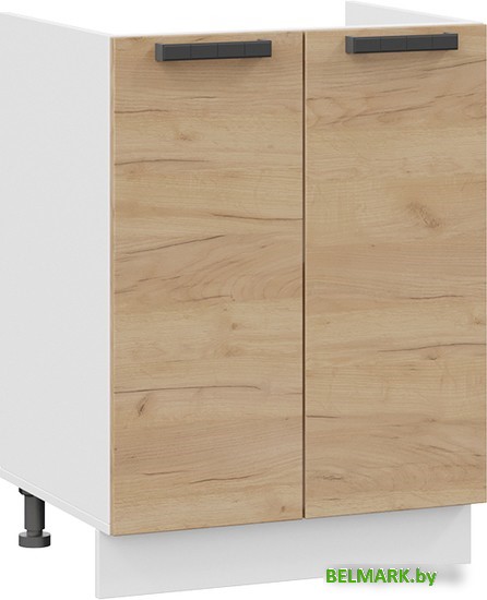 Шкаф напольный Трия Детройт 1Н6М (белый/дуб крафт золотой) - фото