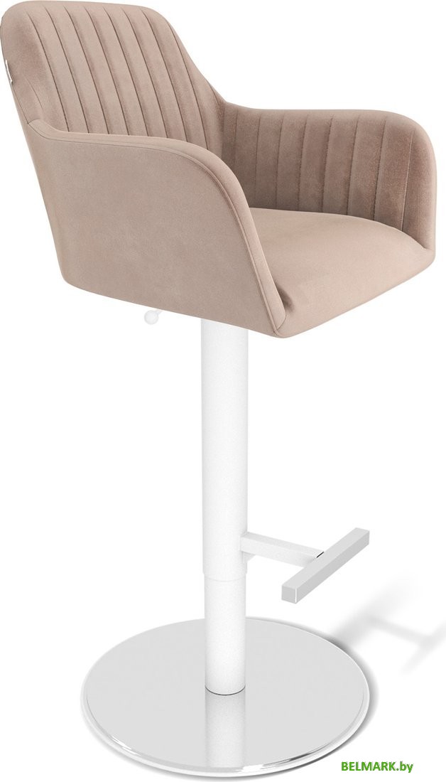 Стул Sheffilton SHT-ST38-1/S128 (латте/хром/белый муар) - фото