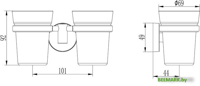 Стакан для зубной щетки и пасты Ledeme L1708 - фото2