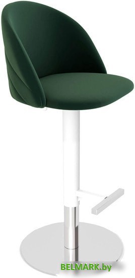 Стул Sheffilton SHT-ST35-2/S128 (лиственно-зеленый/хром/белый муар) - фото