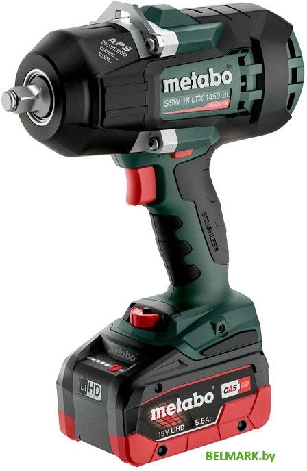 Гайковерт Metabo SSW 18 LTX 1450 BL 602401660 (с 2-мя АКБ, кейс) - фото