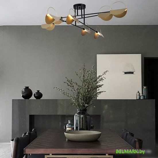 Люстра средней высоты Евросвет Grazia 70148/8 черный/золото - фото2