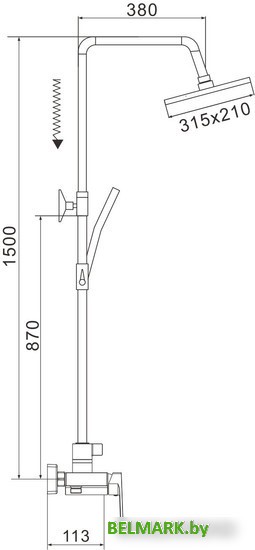 Душевая система Rose R1836H-6 - фото2