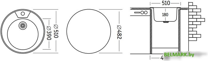Кухонная мойка Ukinox Фаворит FAP510-GT8K 0C - фото2