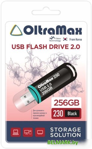 USB Flash OltraMax 230 256GB (черный) - фото