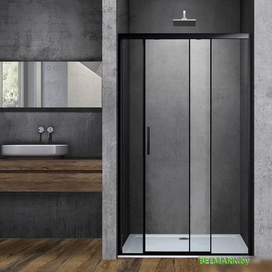 Душевая дверь Vincea Soft VDS-3SO120CLB (черный/прозрачное) - фото