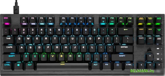 Клавиатура Corsair K60 Pro TKL (черный, Corsair OPX, нет кириллицы) - фото