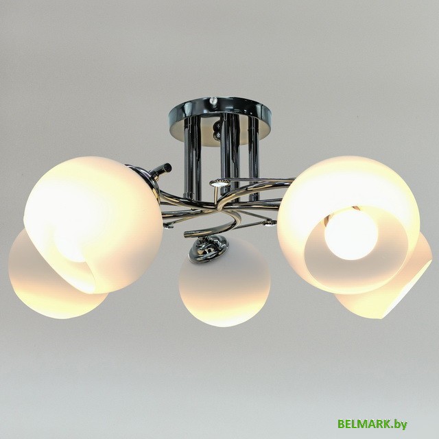 Люстра средней высоты Aitin Pro НПБ 02-5х60-101 XA1082/5 (белый) - фото2