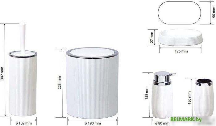 Набор аксессуаров для ванной Bemeta Home 290000209 (белый) - фото2