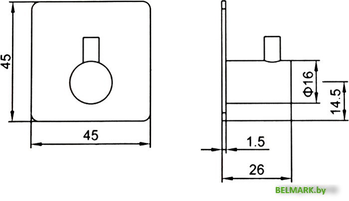 Крючок для ванны Ledeme L215B-4 (4 шт) - фото2