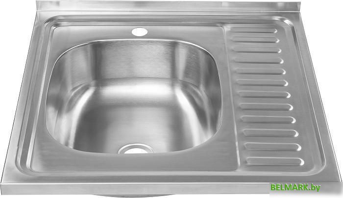 Кухонная мойка Saniteco 6060-L (с сифоном) - фото2