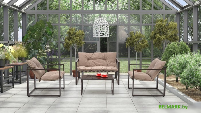 Набор садовой мебели Halmar Shark (черный/капучино) - фото2