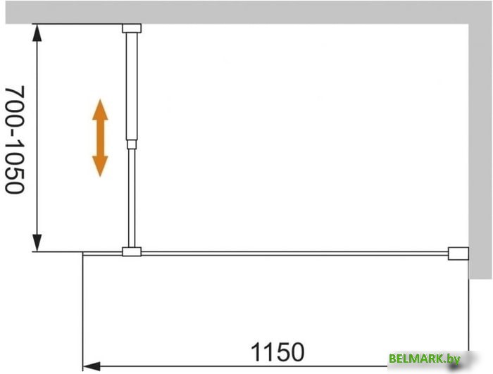 Душевая стенка Cezares Liberta-L-1-115-C-Cr - фото2