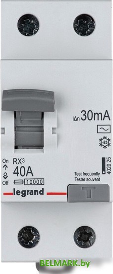 Устройство защитного отключения Legrand RХ3 2P 40A 30mA 10kA 2M тип АС 402025 - фото