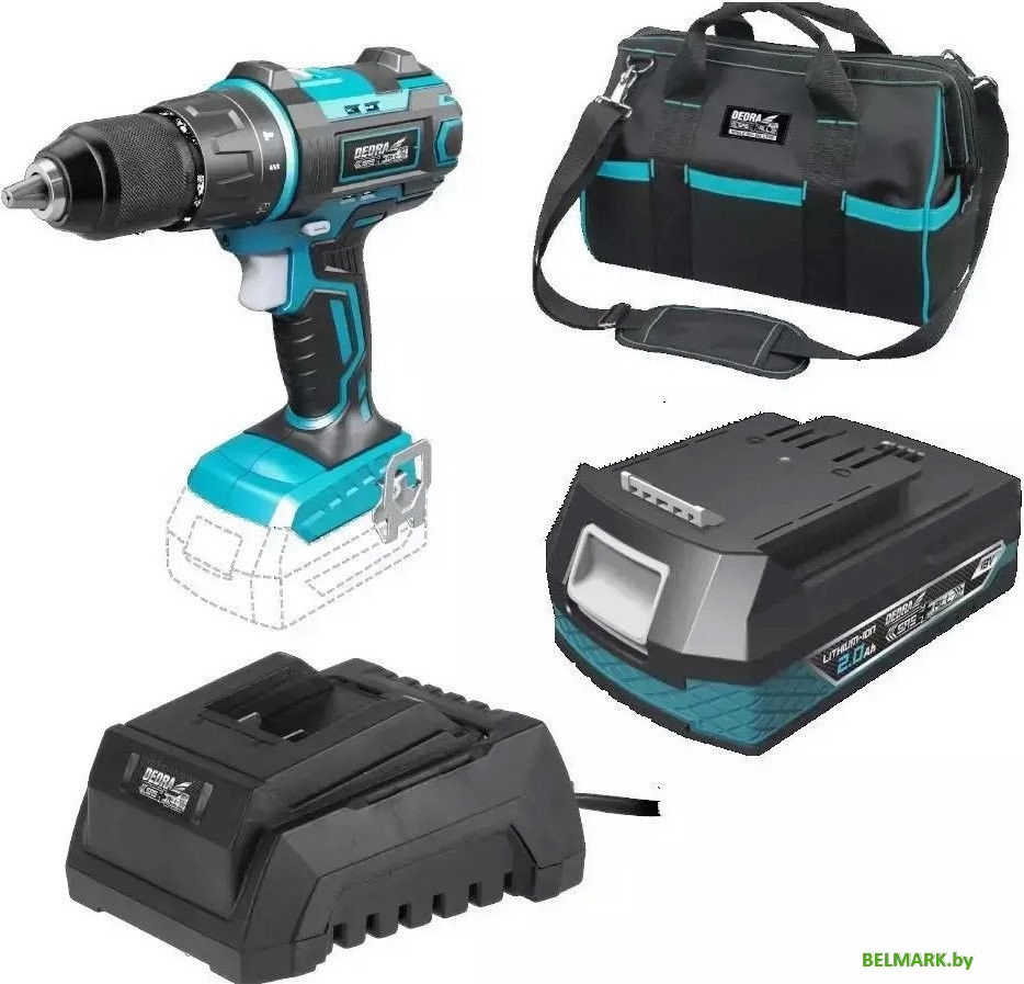 Ударная дрель-шуруповерт Dedra SAS+ALL DED7019 (с 1-им АКБ 2 Ач, сумка) - фото