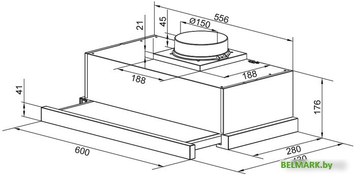 Кухонная вытяжка Zigmund & Shtain K 017.6 B - фото2